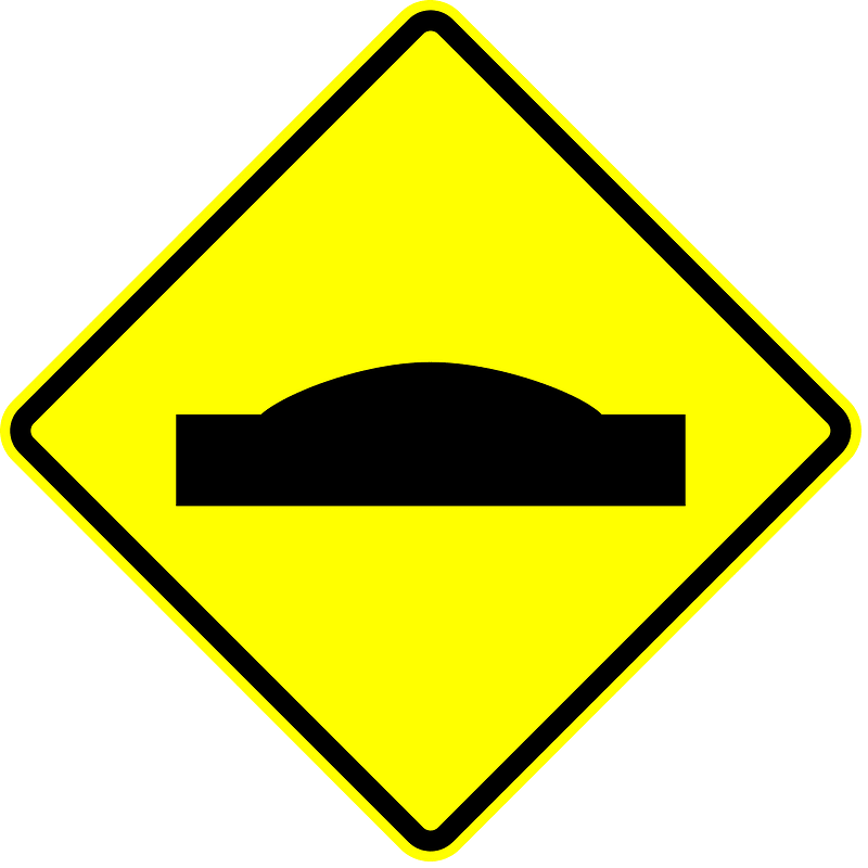 Bump in road sign in Panama