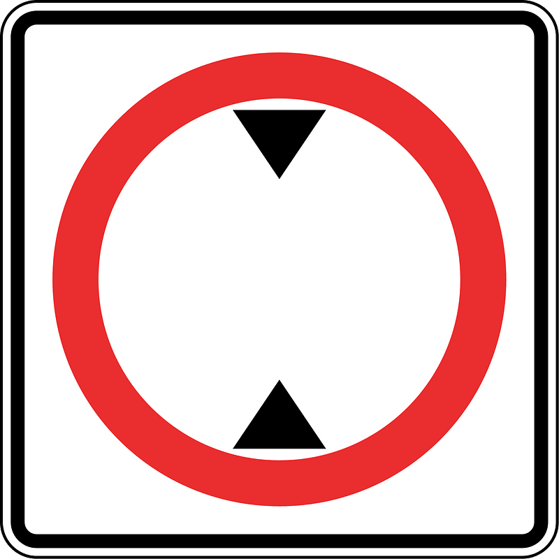 Maximum height sign in Panama