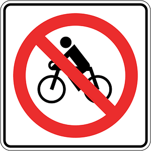 No bicycles sign in Panama