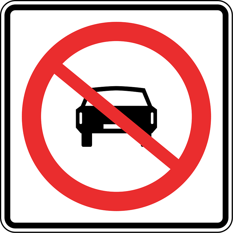 No motor vehicles sign in Panama