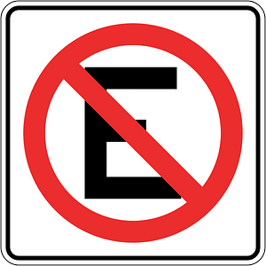 No parking sign in Panama