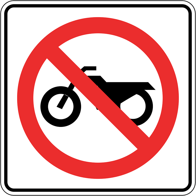 No motorcycles sign in Panama