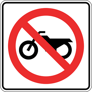 No motorcycles sign in Panama