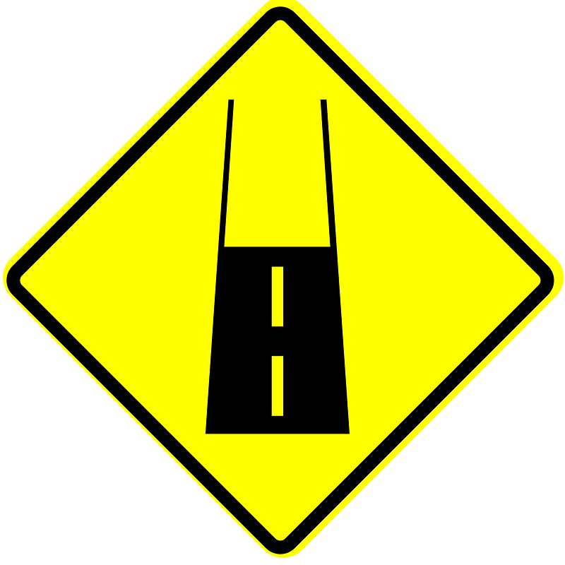 Pavement ends sign in Panama