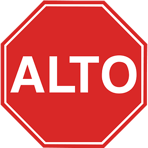 Stop sign in Panama