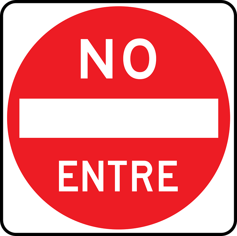 No entry sign in Peru