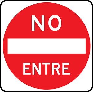 No entry sign in Peru