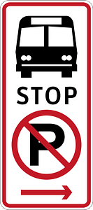 Bus stop sign in Philippines