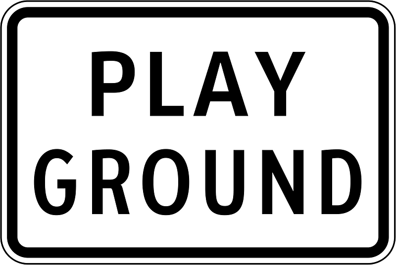 Children / playground ahead sign in Philippines