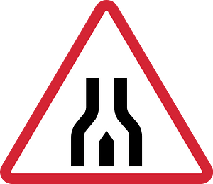 Divided highway ends sign in Philippines