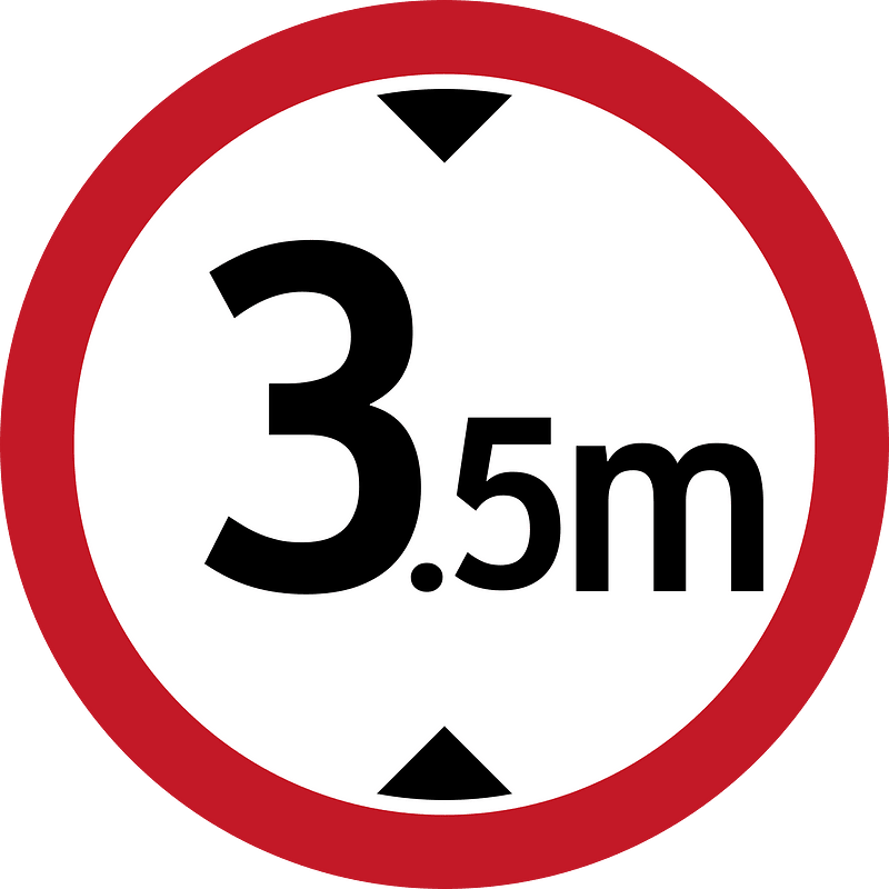 Height restriction ahead sign in Philippines