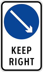 Keep right (or left) sign in Philippines