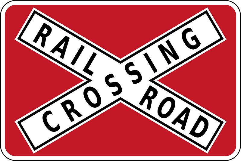 Level crossing (multiple tracks) sign in Philippines