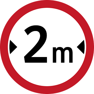 Maximum width sign in Philippines
