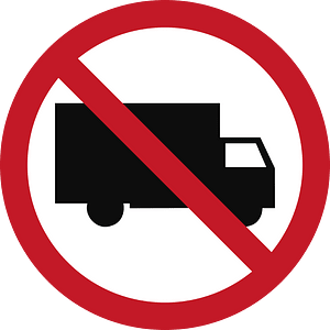 No heavy goods vehicles sign in Philippines