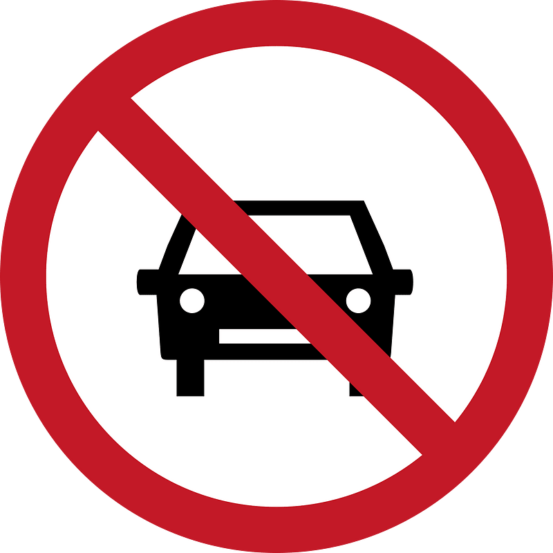 No motor vehicles sign in Philippines