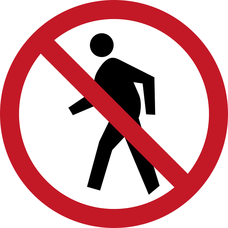 No pedestrians sign in Philippines