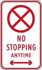 No stopping sign in Philippines