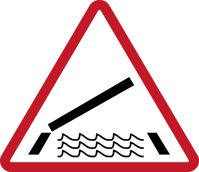 Opening or swing bridge sign in Philippines