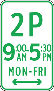 Parking zone sign in Philippines
