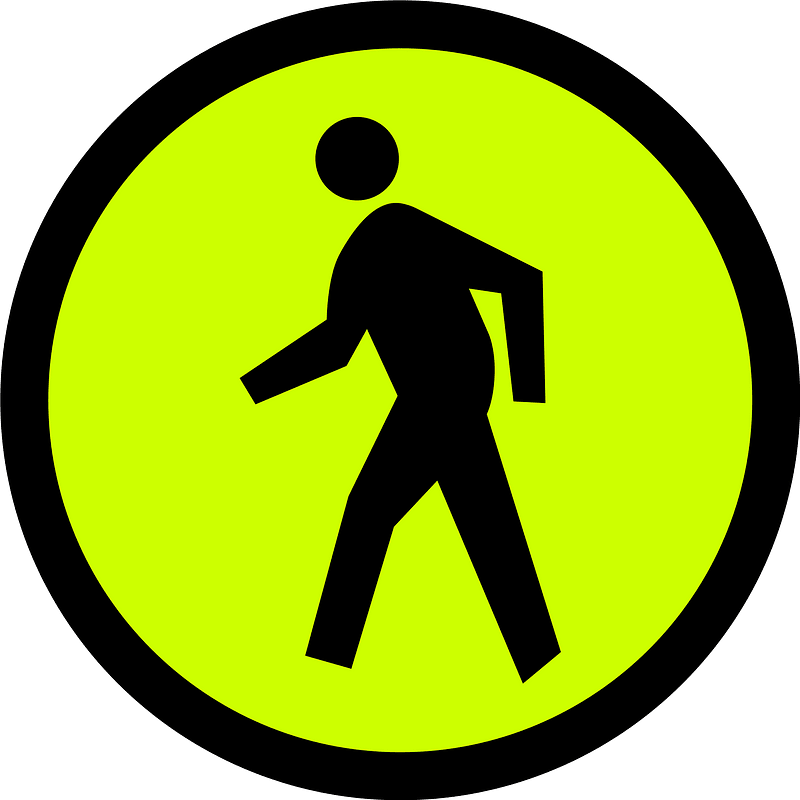 Pedestrian crossing sign in Philippines