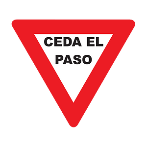 Roundabout sign in Philippines