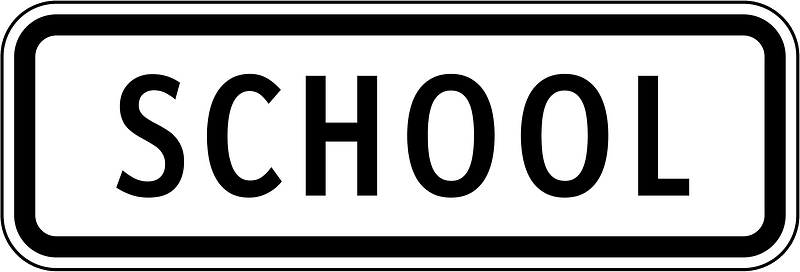 School zone sign in Philippines