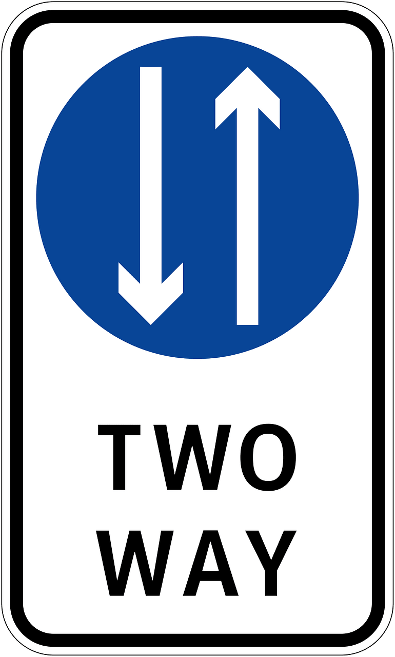 Two-waytraffic sign in Philippines