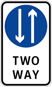 Two-waytraffic sign in Philippines