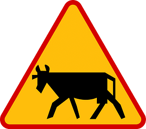 Domestic animals sign in Poland
