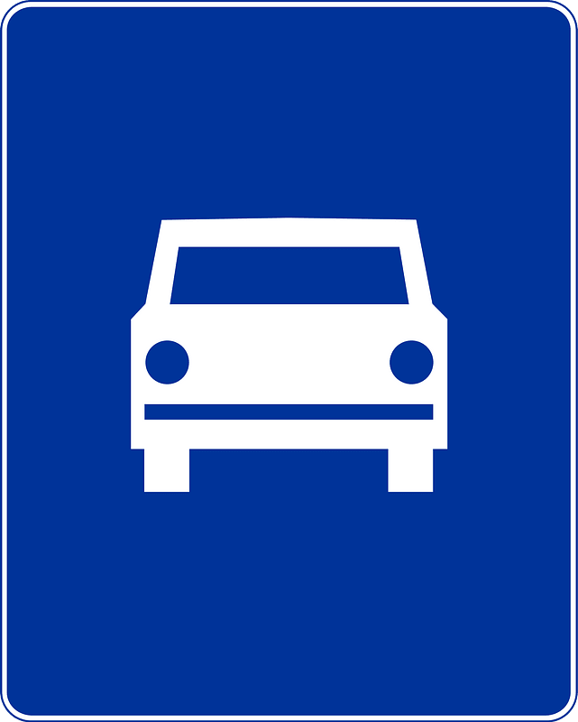 Expressway sign in Poland