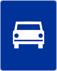 Expressway sign in Poland