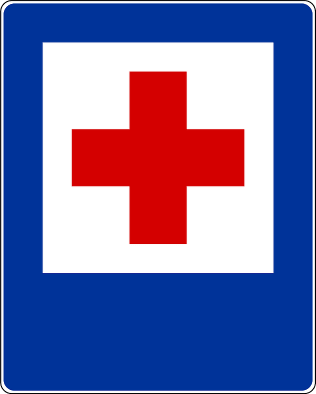 First aid sign in Poland
