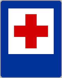 First aid sign in Poland