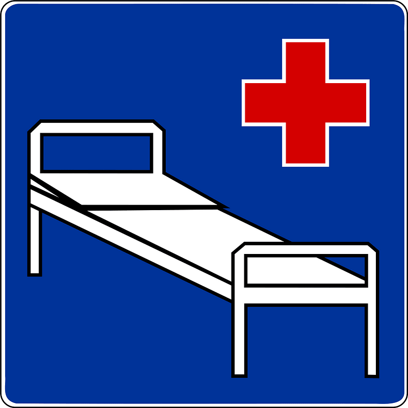 Hospital sign in Poland