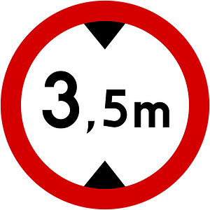 Maximum height sign in Poland