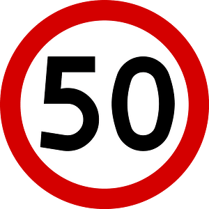 Maximum speed limit sign in Poland
