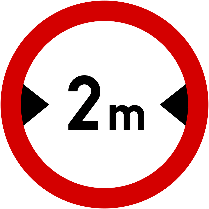 Maximum width sign in Poland