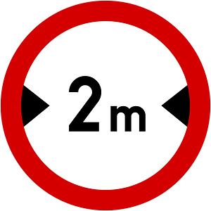 Maximum width sign in Poland
