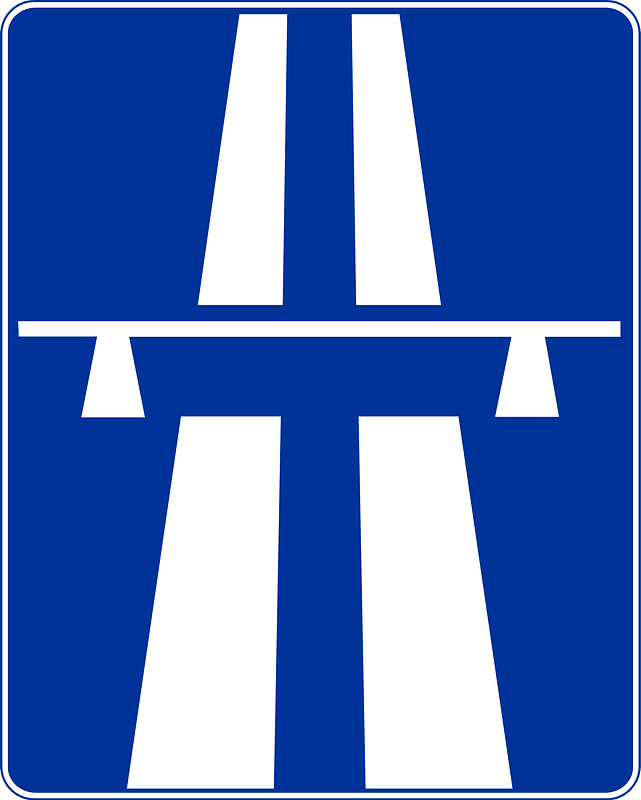 Motorway sign in Poland
