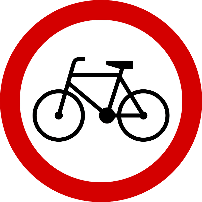 No bicycles sign in Poland