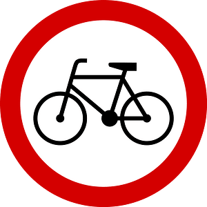 No bicycles sign in Poland