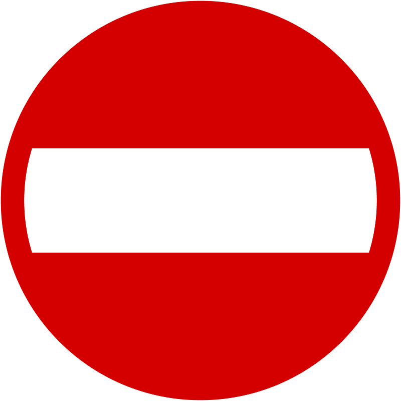 No entry sign in Poland