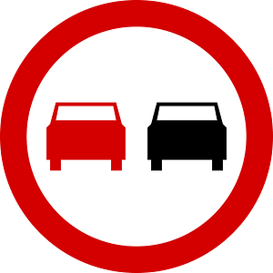 No overtaking sign in Poland