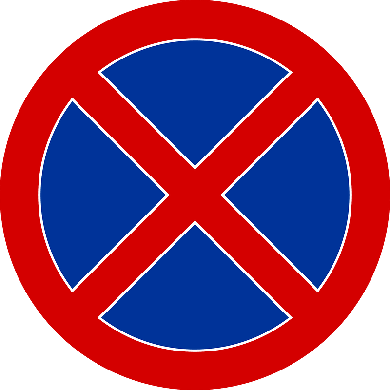 No stopping sign in Poland