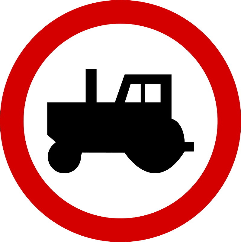 No tractors sign in Poland