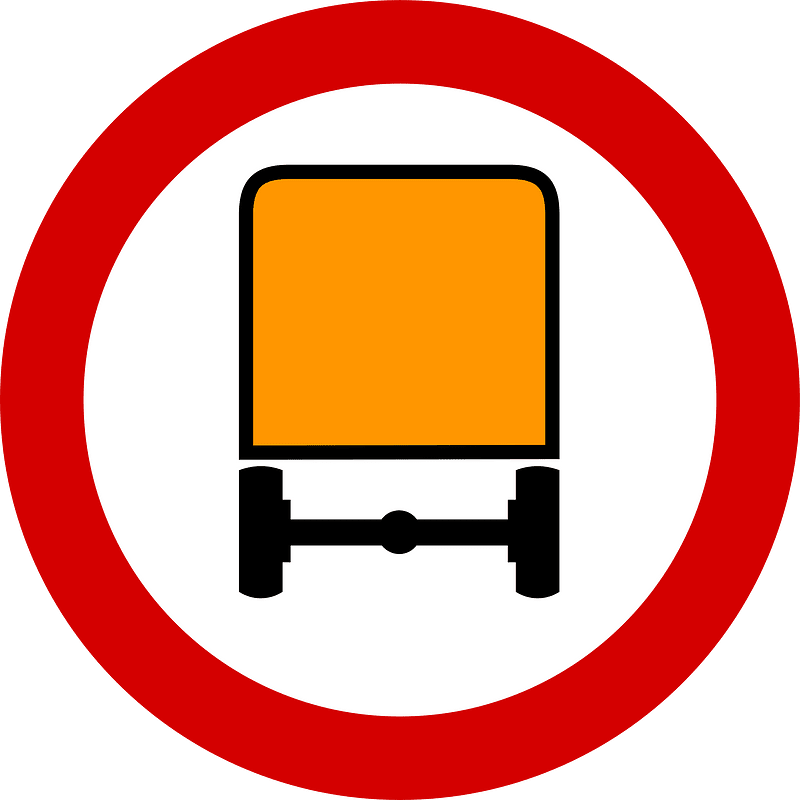 No vehicles carrying dangerous goods sign in Poland