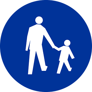 Pedestrians only sign in Poland