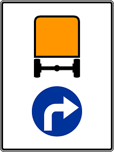 Route for vehicles carrying dangerous goods sign in Poland