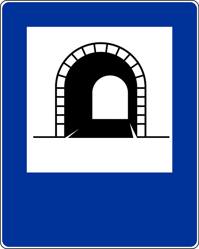 Tunnel sign in Poland